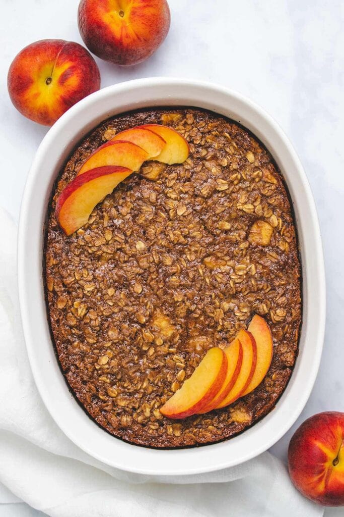 Vegan Peaches and Cream Baked Oatmeal The Recipe Well