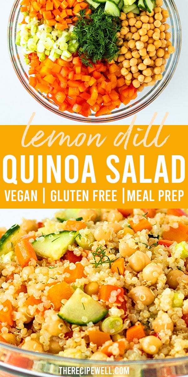 Quinoa Chickpea Salad with Lemon Dill Dressing - The Recipe Well