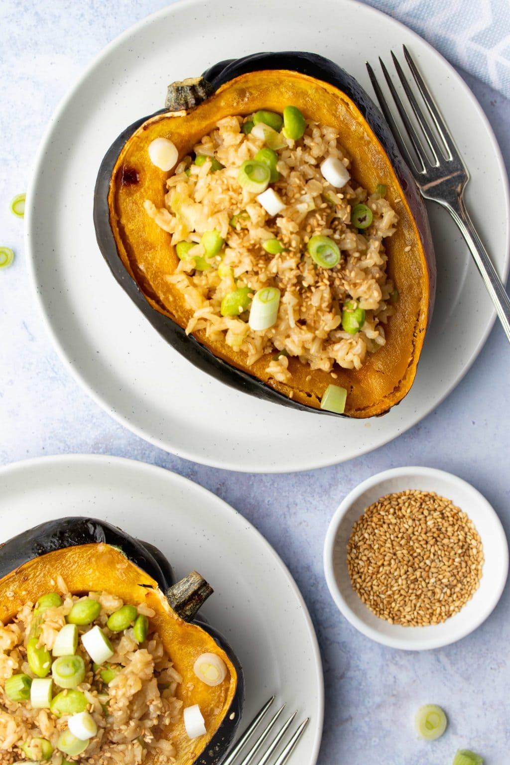 Vegan Stuffed Squash with Miso Maple Gravy - The Recipe Well