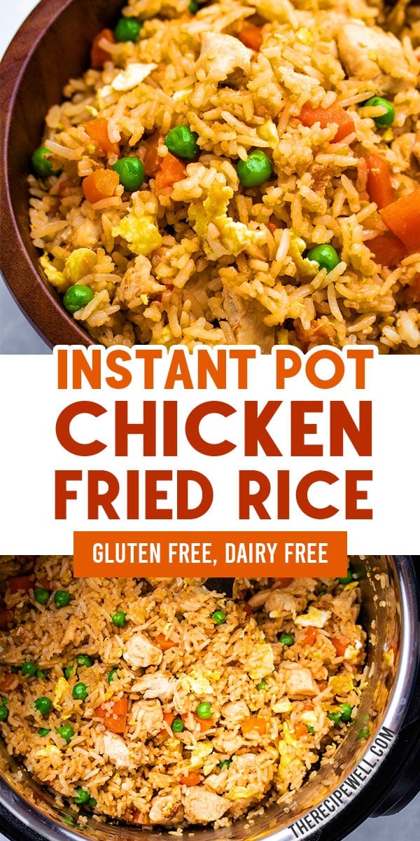 Instant Pot Chicken Fried Rice is a fast and easy one-pot meal. This savoury recipe is perfect for a weeknight dinner or meal prep lunch! FOLLOW The Recipe Well for more great recipes!

#easy #healthy #mealprep #lunch #dinner #onepot via @therecipewell