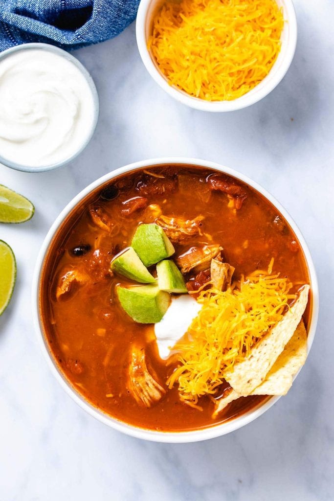 Healthy Instant Pot Chicken Enchilada Soup - The Recipe Well