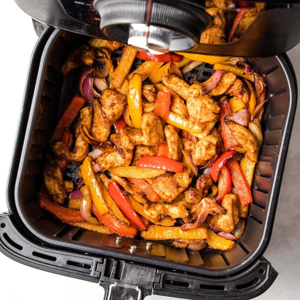 Air Fryer Chicken Fajitas {quick, easy and healthy!}