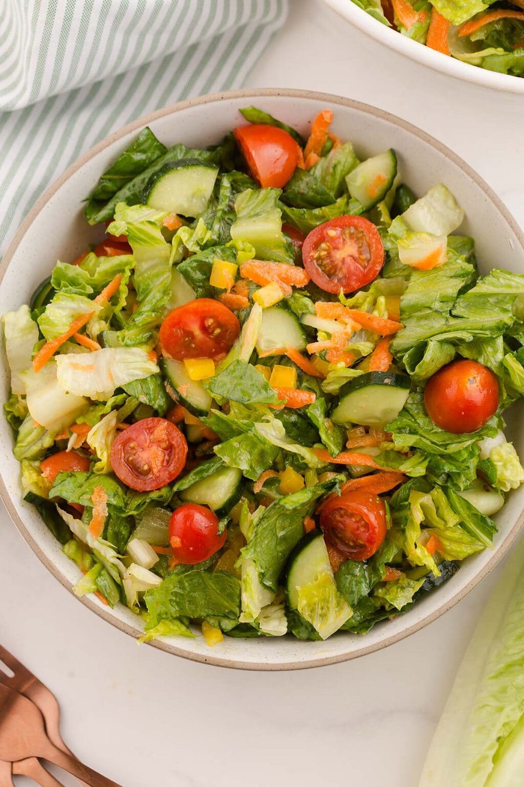 Our Go To Romaine Lettuce Salad {a versatile side for any main }